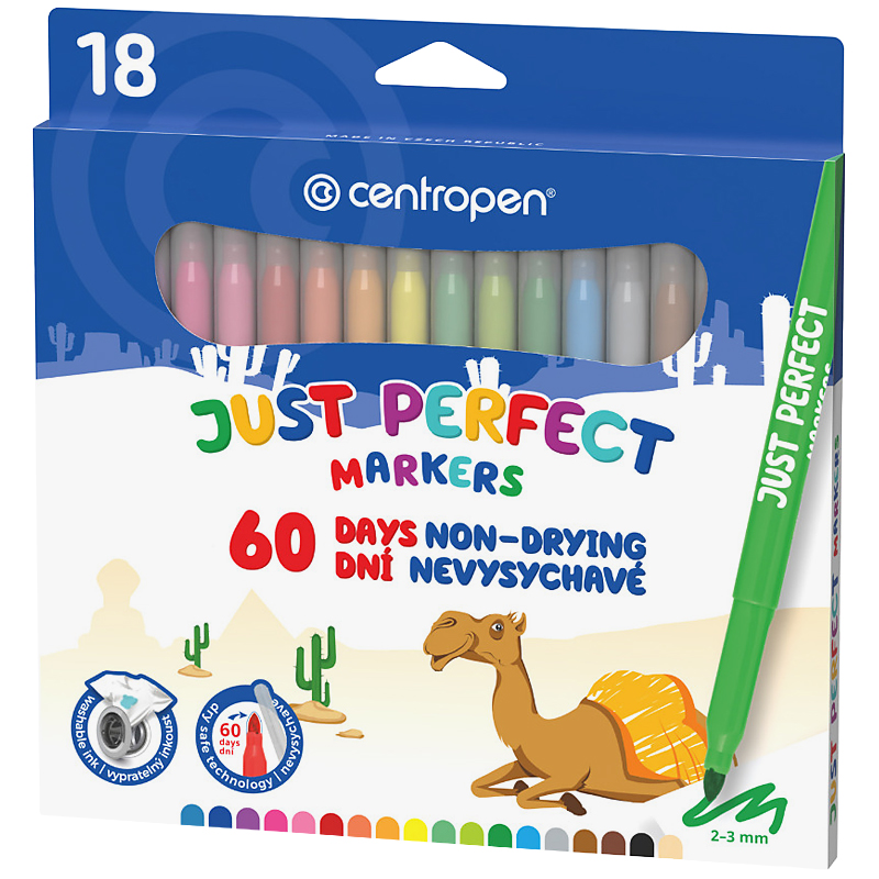 Фломастери CENTROPEN 2510/18 Just Perfect, набір 18 шт.